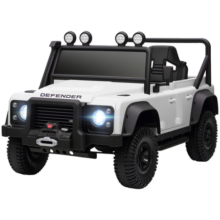 Voiture électrique pour enfants, batterie 12 V, télécommande, blanche