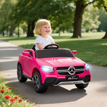 Kinder-Elektroauto, 12V, Fernbedienung, LED, Musik, Rosa