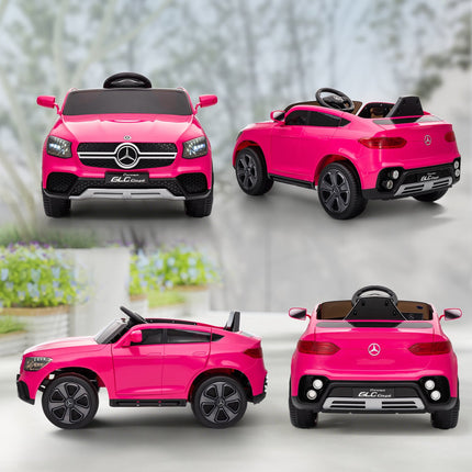 Kinder-Elektroauto, 12V, Fernbedienung, LED, Musik, Rosa