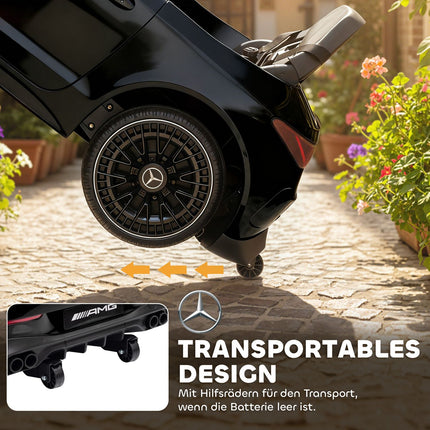 Kinder-Elektroauto, Mercedes Design, 12V, Fernbedienung, Schwarz