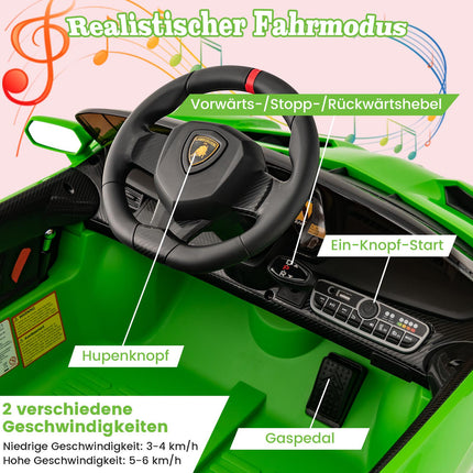 Kinder-Elektro-Lamborghini mit Fernbedienung und LED-Lichtern