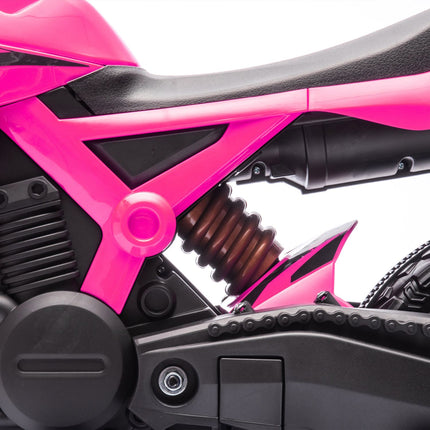 Elektrisches Kindermotorrad, 12V, Pink, mit Stützrädern