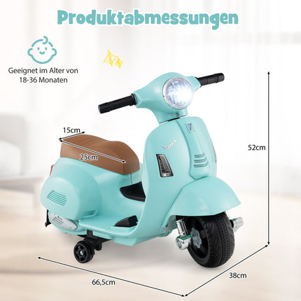 Moto électrique pour enfants 6V avec phare LED, bleue