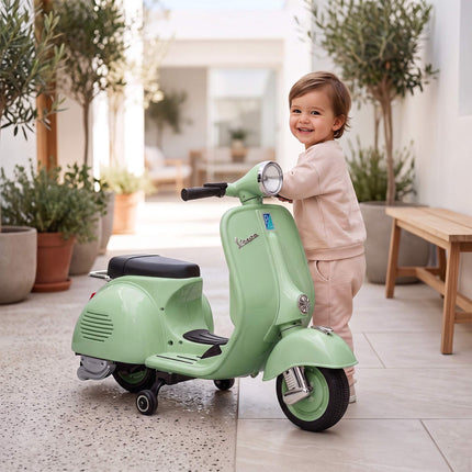 Moto électrique pour enfants avec stabilisateurs, port USB et musique