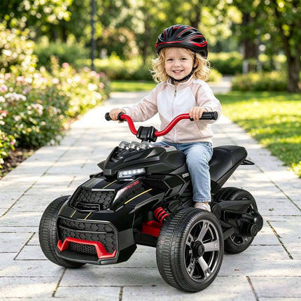 Quad électrique pour enfants, 12 V, noir, 3-7 km/h