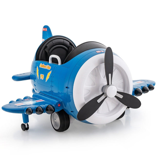 Avion électrique pour enfants avec télécommande, bleu