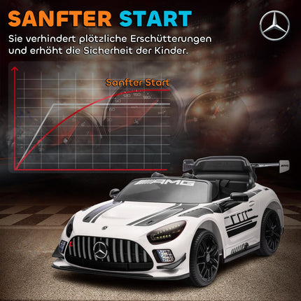Kinder Elektrofahrzeug, 12V Akku, LED-Lichter, Weiß