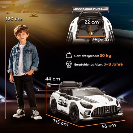 Kinder Elektrofahrzeug, 12V Akku, LED-Lichter, Weiß