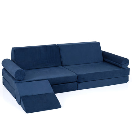 Ensemble de jeu en mousse pour enfants, 10 pièces, pour grimper et ramper, bleu