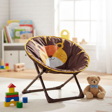 Chaise lune pliable pour enfants avec motif animal