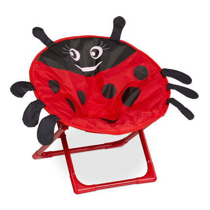 Chaise pliante en forme de lune pour enfants avec motif animalier