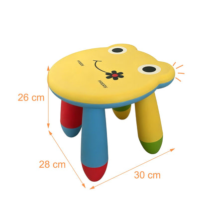 Tabouret en plastique pour enfants, motif grenouille, multicolore