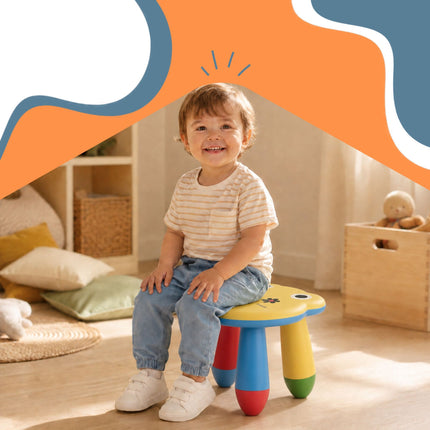 Tabouret en plastique pour enfants, motif grenouille, multicolore