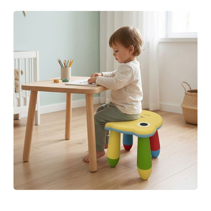 Tabouret en plastique pour enfants, motif grenouille, multicolore
