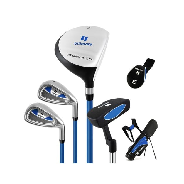 Kinder-Golfschlägerset Alter 8-13, 4 Schläger, Tragetasche