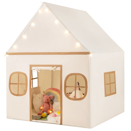 Tente de jeu d'intérieur pour enfants avec lumières étoilées et tapis moelleux