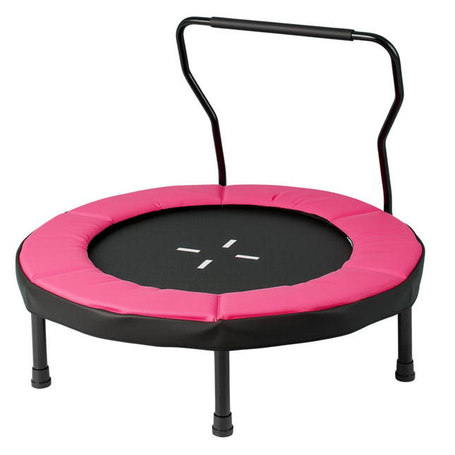 Kinder-Trampolin für drinnen mit abnehmbarem Griff, 102 cm, Pink