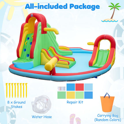 Aufblasbarer Wasserpark für Kinder mit Rutschen & Planschbecken