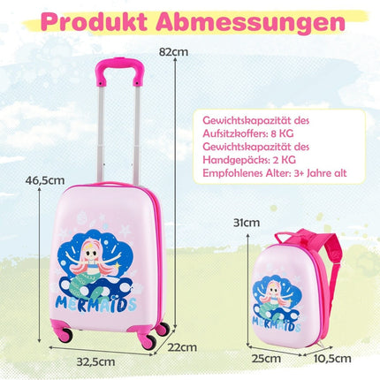 Kinderkofferset – 30,5 cm & 40,6 cm Hartschalenkoffer + Rucksack