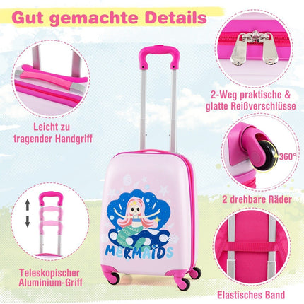Kinderkofferset – 30,5 cm & 40,6 cm Hartschalenkoffer + Rucksack