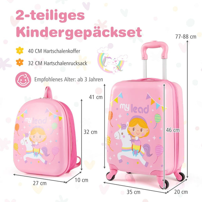 Kinder-Gepäckset mit Rollen – 17" Koffer & 13" Rucksack