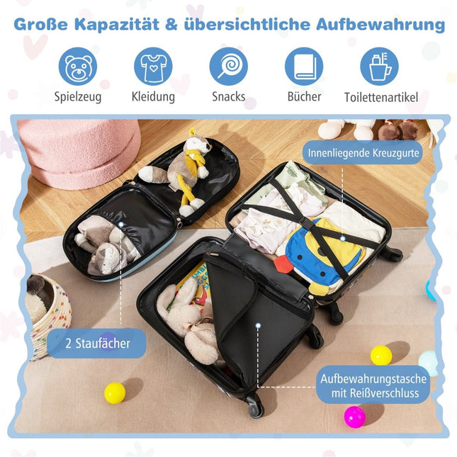 Kinderkoffer-Set auf Rollen – 43 cm Koffer & 33 cm Rucksack