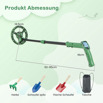 Détecteur de métaux pour enfants, réglable de 62 à 85 cm, écran LCD