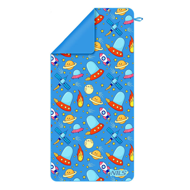 Serviette en microfibre pour enfants, motif spatial, 160 x 80 cm