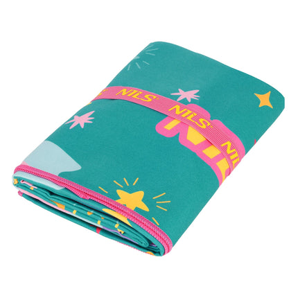 Serviette en microfibre pour enfants, motif étoiles, 160 x 80 cm