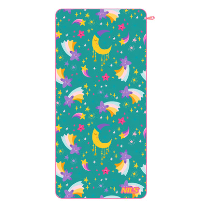 Serviette en microfibre pour enfants, motif étoiles, 160 x 80 cm