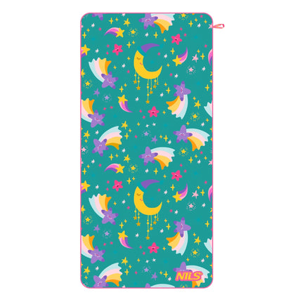 Serviette en microfibre pour enfants, motif étoiles, 160 x 80 cm