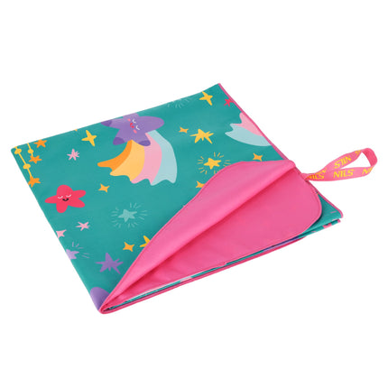 Serviette en microfibre pour enfants, motif étoiles, 160 x 80 cm