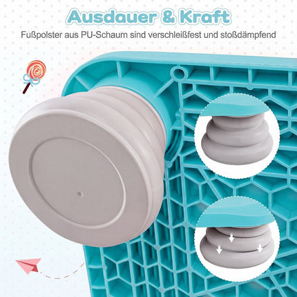 Kinder-Minitrampolin, 65 cm (25,5 Zoll) mit rutschfesten Fußpolstern, Blau