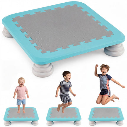 Kinder-Minitrampolin, 65 cm (25,5 Zoll) mit rutschfesten Fußpolstern, Blau