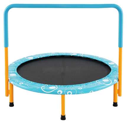 Kinder-Minitrampolin mit Griff, klappbar, 92 cm, 150 kg Tragkraft