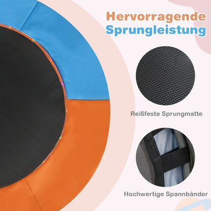 Kinder-Minitrampolin mit LED-Leuchten, Ø90 cm, klappbar