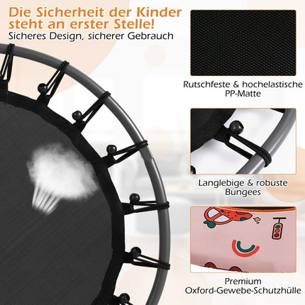 Kinder-Minitrampolin mit LED-Leuchten, abnehmbarem Griff