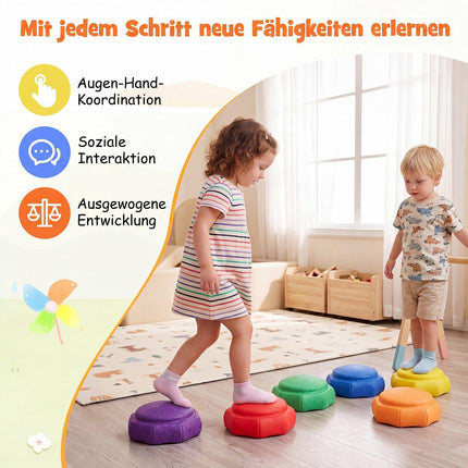Kids' Multi-Color Sensory Stepping Stones, 6-Piece Set