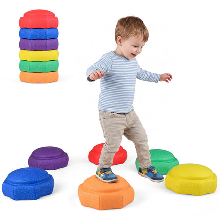 Kids' Multi-Color Sensory Stepping Stones, 6-Piece Set