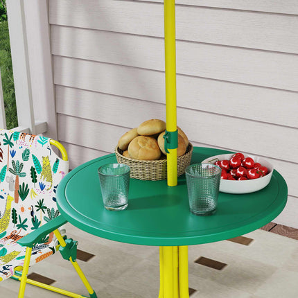Ensemble de jardin pour enfants avec table, 2 chaises et parasol
