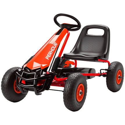 Karting à pédales pour enfants, siège réglable, roues en EVA, 3-8 ans