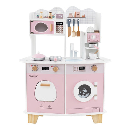Cuisine enfant avec accessoires : cafetière, micro-ondes, four