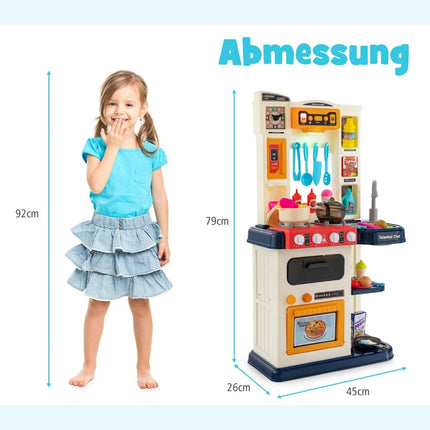 Kinder Spielküche mit Lichtern, Wasserpumpe, 38 Teile