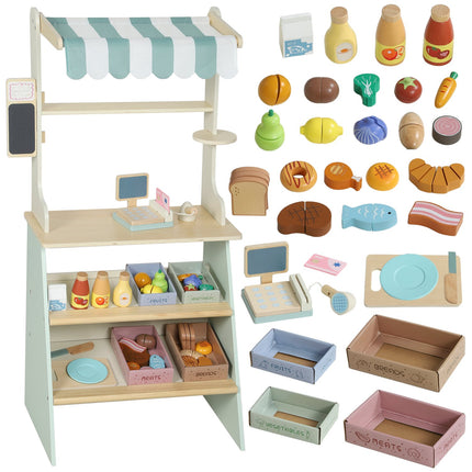 Magasin de jeux pour enfants avec caisse enregistreuse et 34 accessoires