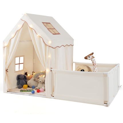 Tente de jeu et parc pour enfants avec lumières et tapis lavable
