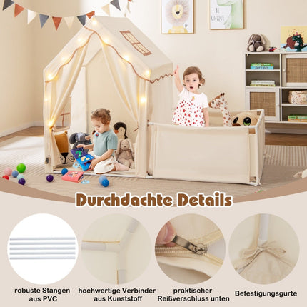 Tente de jeu et parc pour enfants avec lumières et tapis lavable