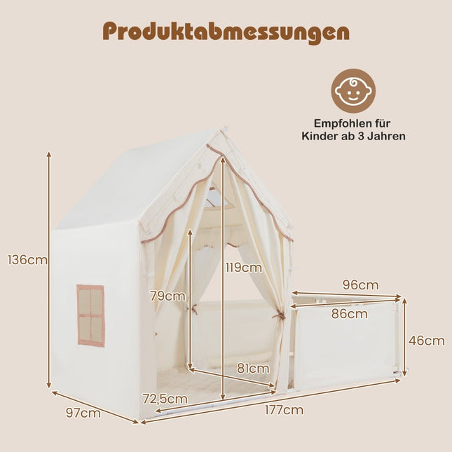 Tente de jeu et parc pour enfants avec lumières et tapis lavable