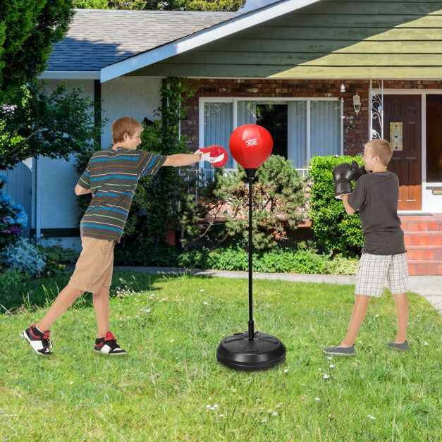 Box-Set für Kinder, 122–154 cm, mit Standfuß und Boxhandschuhen