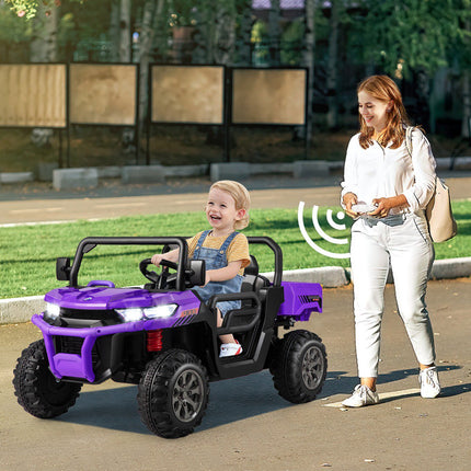 Kinder Elektro-Muldenkipper mit Fernbedienung, 2 Sitze, Lila