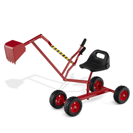 Pelleteuse électrique pour enfants avec siège pivotant à 360°, rouge